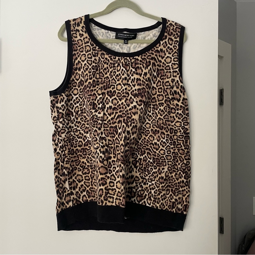Jones New York Leopard Print Tank Top